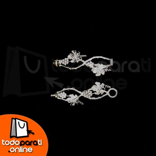 Bandeja Doble Ornamentada Plateada