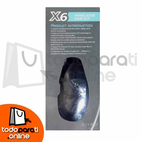 Transmisor Fm X6  con Bluetooth