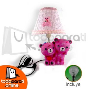 lampara4 Lamparas Decorativas para Niños y Niñas (Osos rosados)