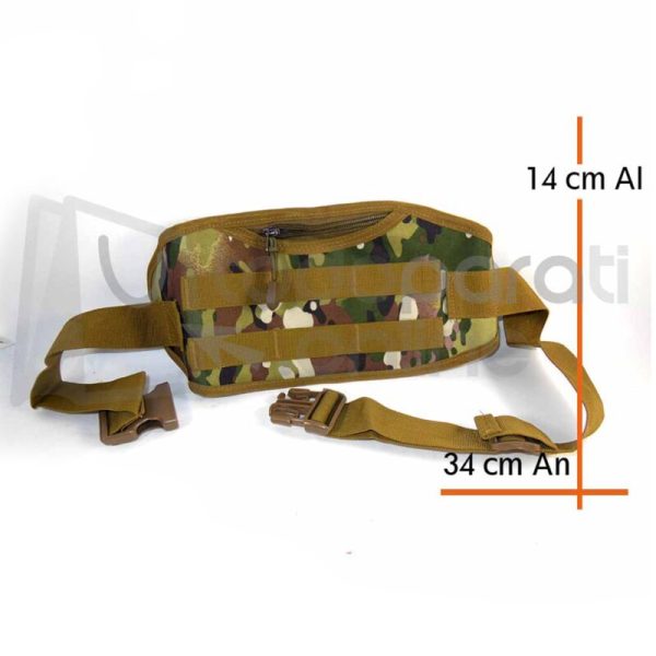 Riñonera Táctica Doble Camuflada-2 Bolso Tipo Riñonera Táctica Doble