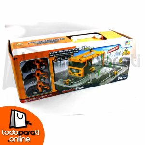 Garage con pista armable 3 Carros construcción