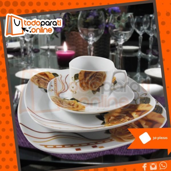 VAJILLA 2 web platos de 30 piezas