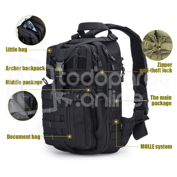 Tactical Backpack Single Shoulder Backpack4-min Mochila Táctica Multipropósito