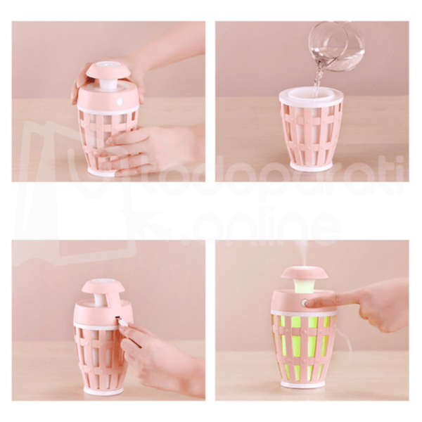HUMIDIFICADOR USB LAMPARA DE MESA4 Humidificador Tipo Canasta