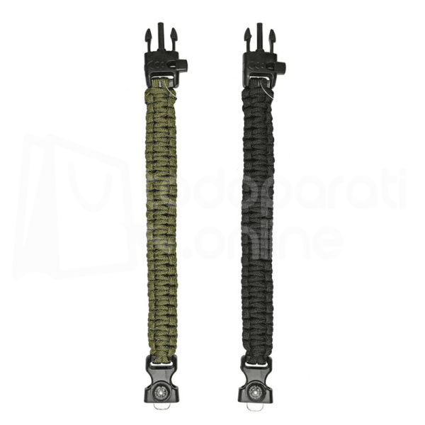 Pulsera táctica 505 de supervivencia con Paracord, Brújula, Cuchilla, Silbato y Pedernal iniciador de fuego-4 Pulsera Táctica 505 Paracord